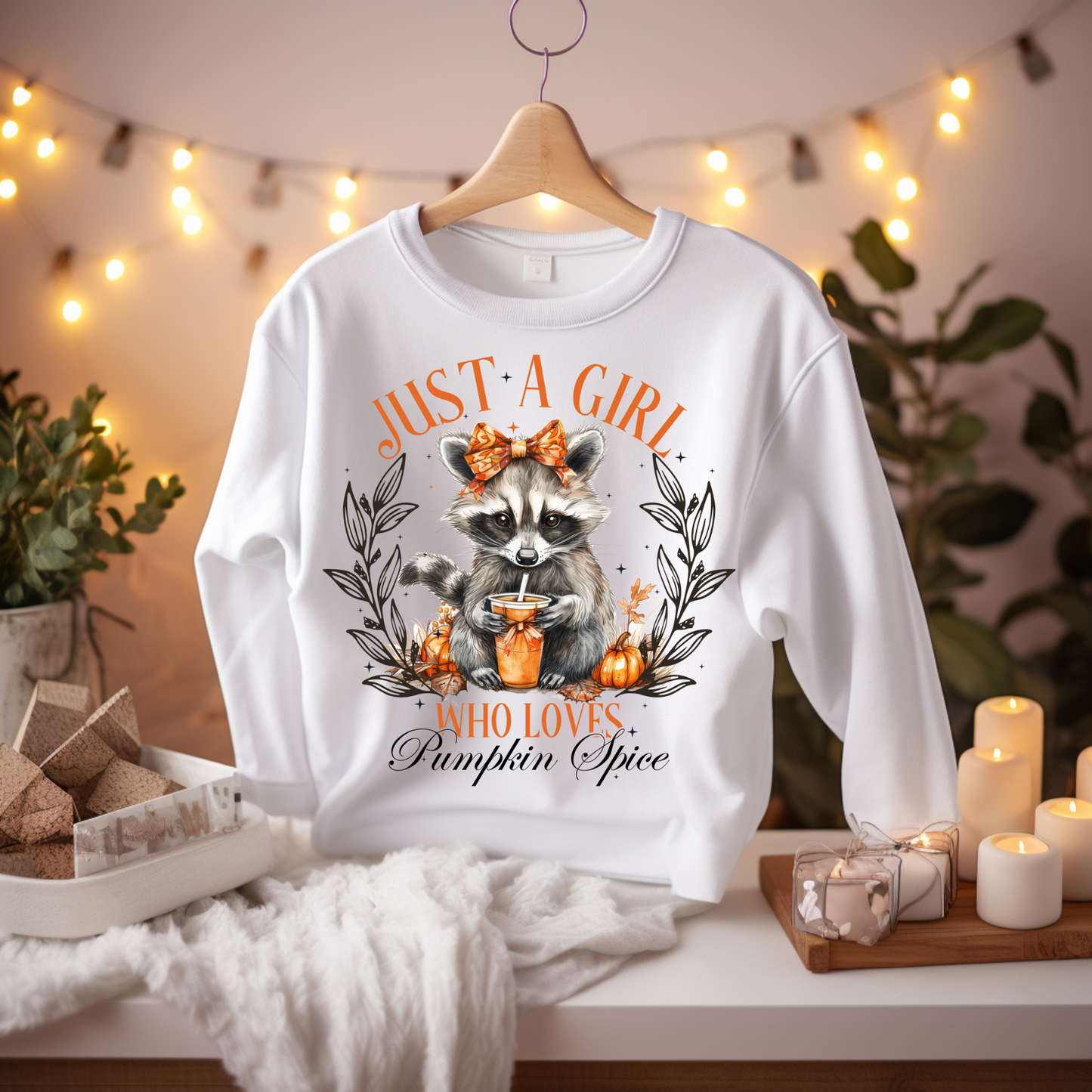 Just a Girl Who Loves Pumpkin Spice - Cozy Fall Sweatshirt Unisex Heavy Blend™ Crewneck Sweatshirt