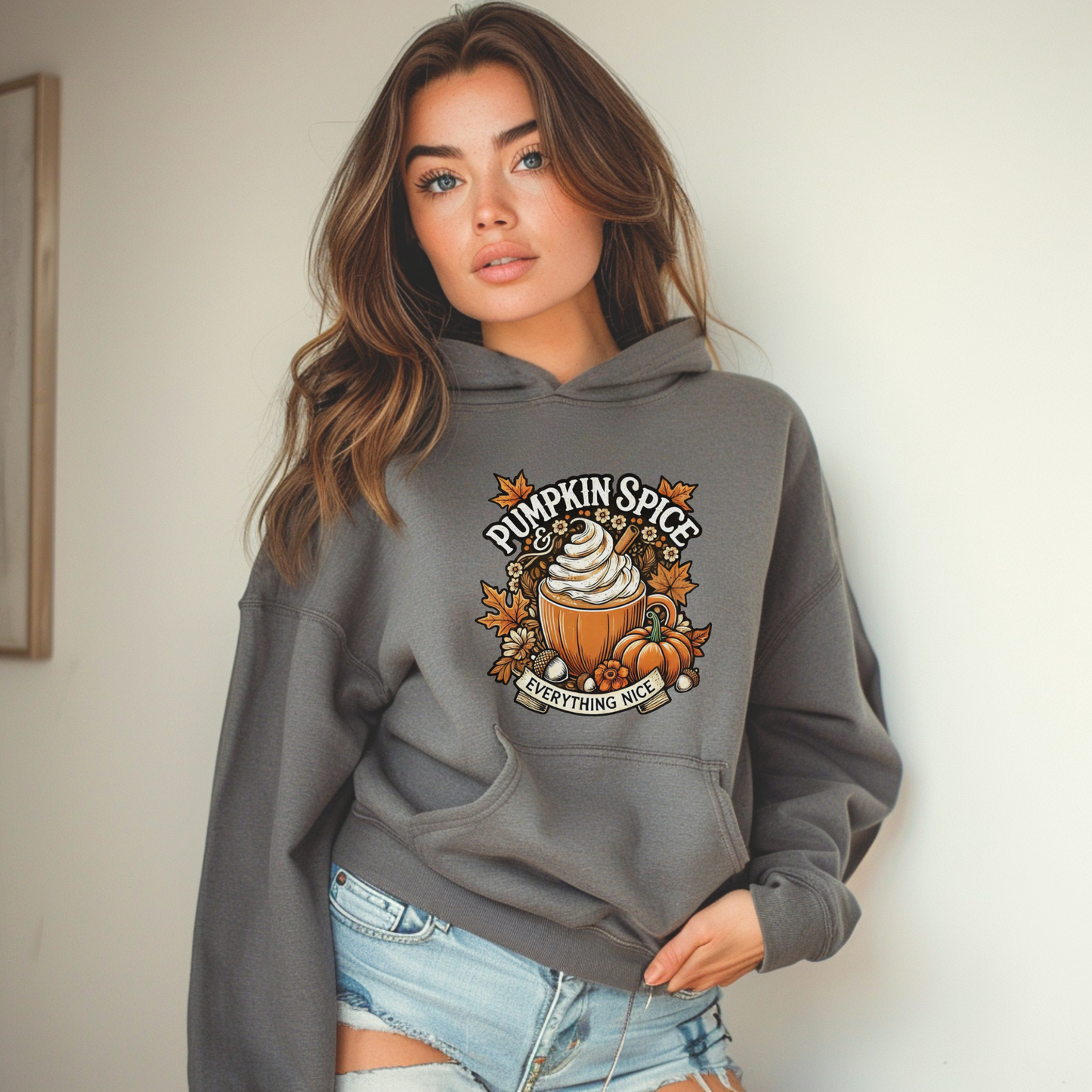 Pumpkin Spice & Everything Nice - Fall Vibes, Unisex Heavy Blend™ Hooded Sweatshirt