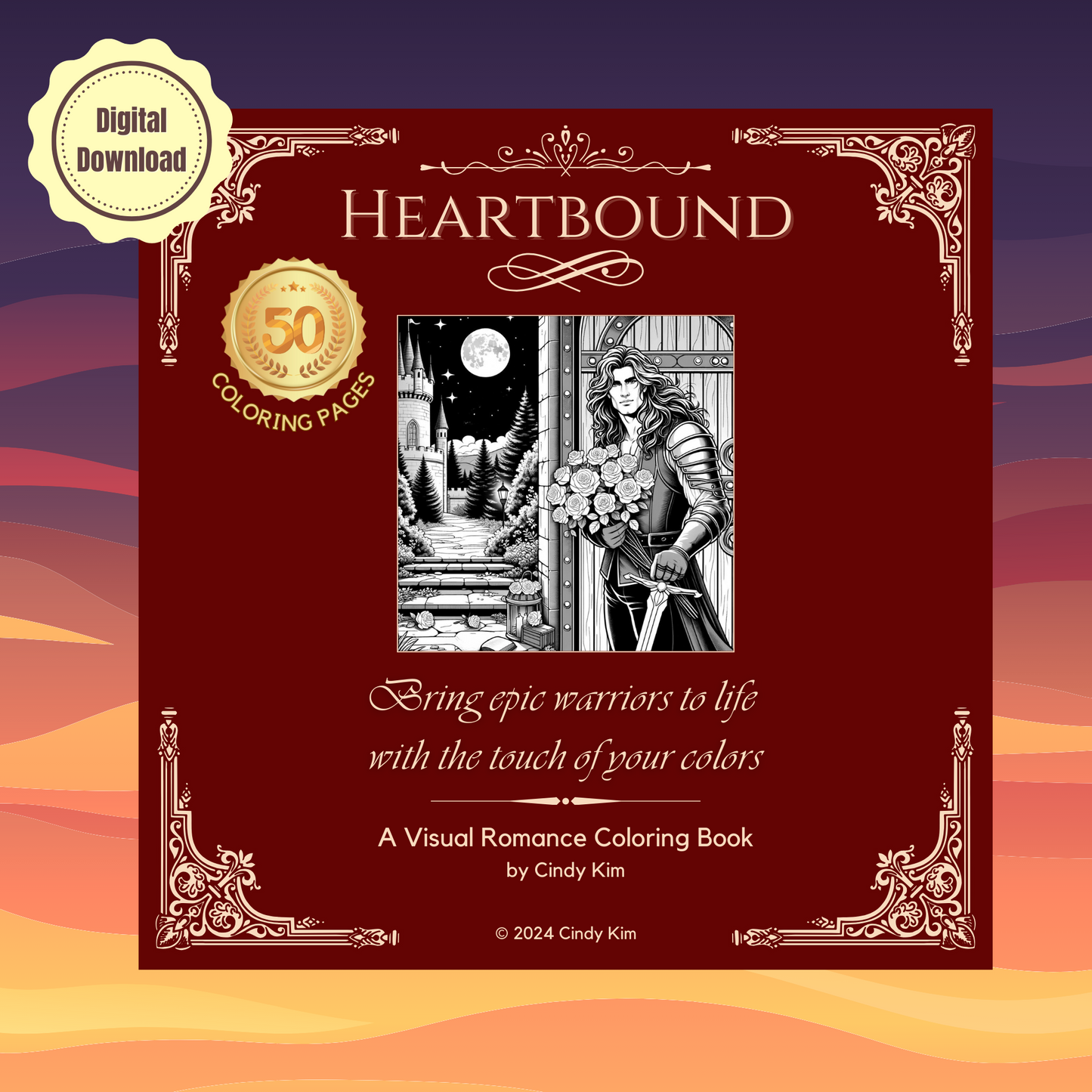 Heartbound: A Visual Romance Coloring Book