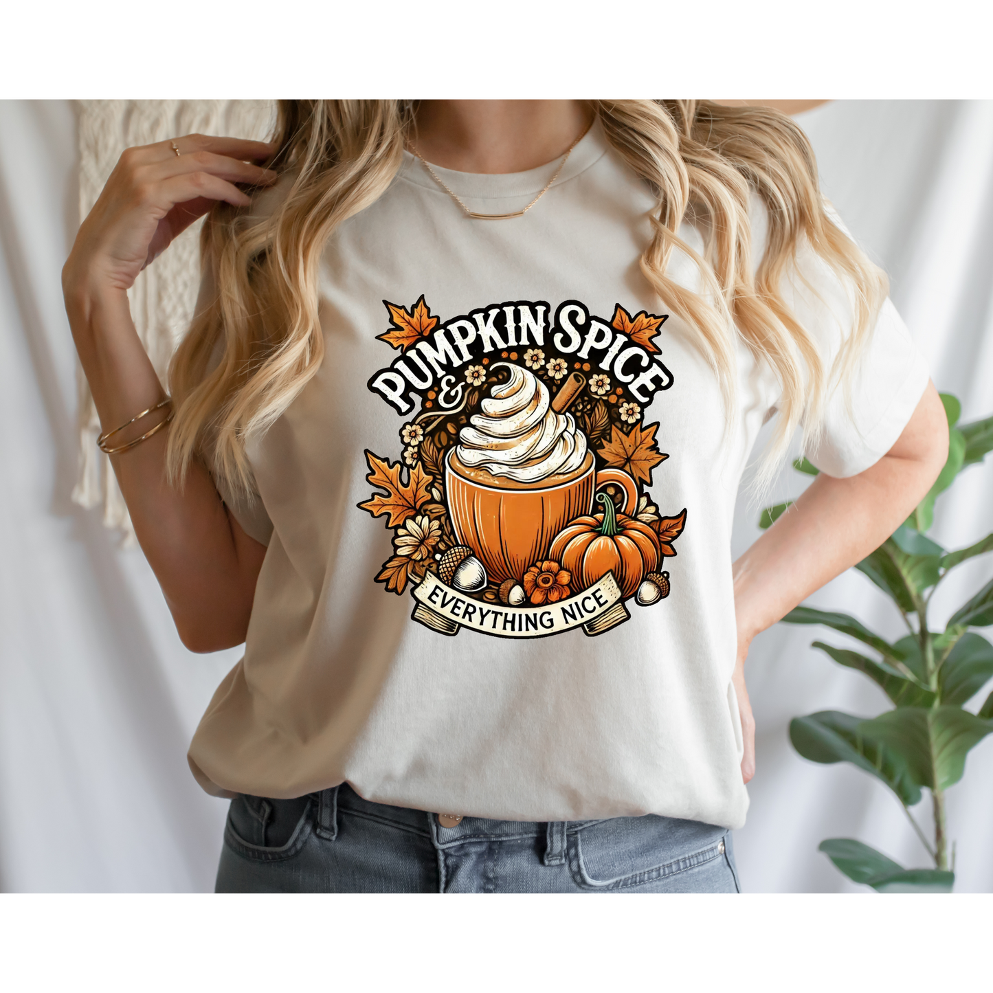 Pumpkin Spice & Everything Nice - Fall Vibes Unisex Jersey Short Sleeve Tee